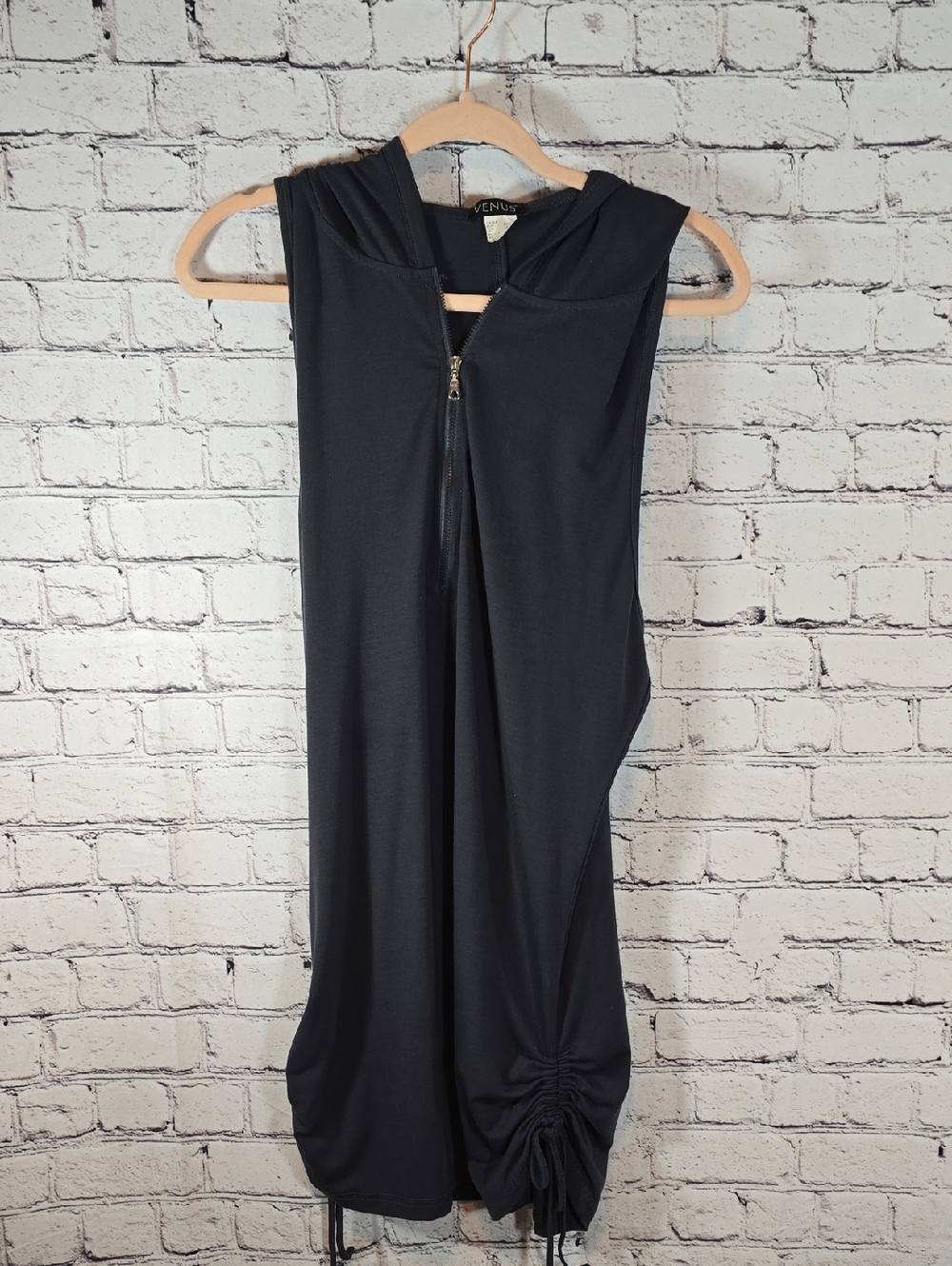 VENUS Gray Sleeveless Hoodie Swim Coverup with Front Zip Size M - Picture 13 of 15